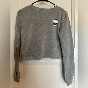 Cropped alien sweatshirt